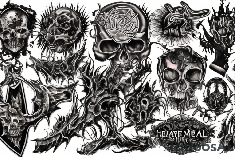 Heavy metal album art tattoo idea