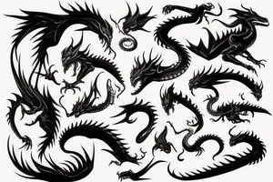 Fierce woman with a dragon tattoo idea