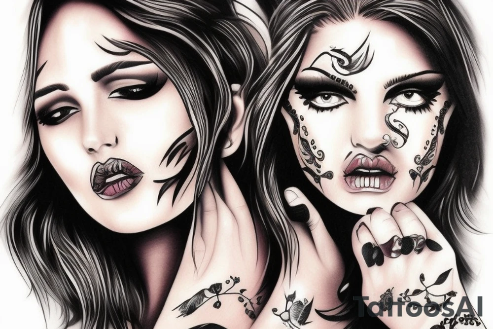 Fierce woman tattoo idea