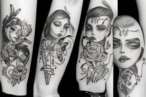 Écriture familia sur l’avant bras tattoo idea