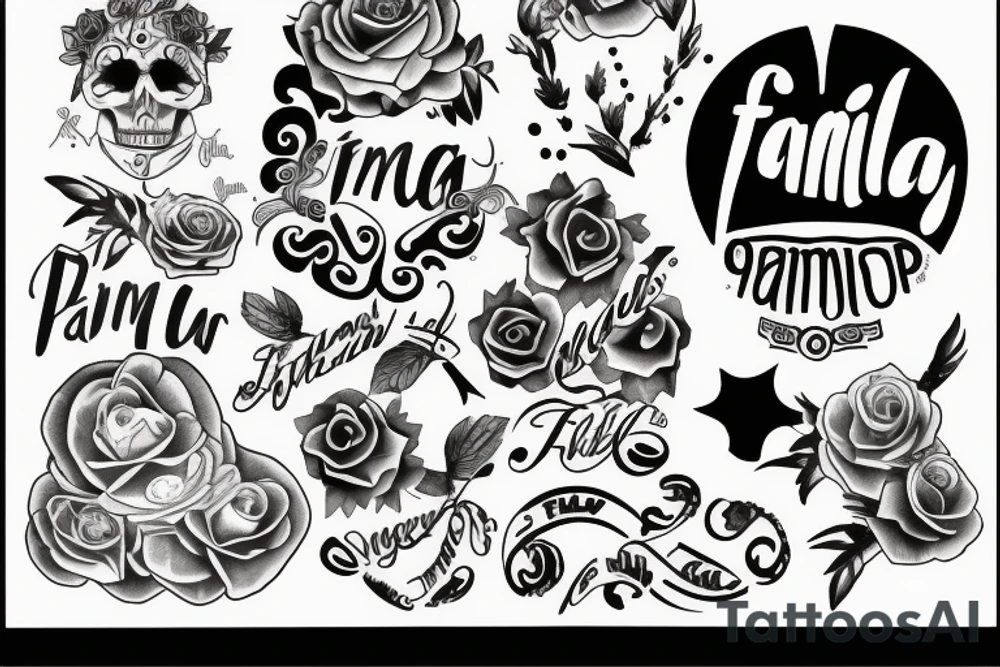 Familia writing tattoo idea