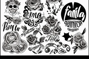 Familia writing tattoo idea