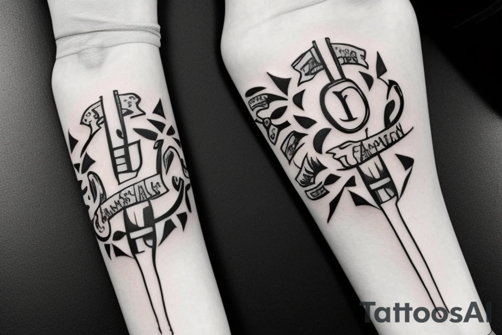 tattoo with “familia” writing on forearm tattoo idea