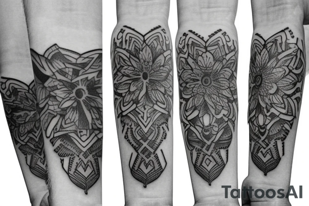 tattoo with “familia” writing on forearm tattoo idea