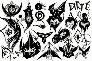 DARK GOTH TATTOOS WITH A FUN TWIST tattoo idea