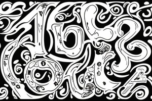 number 23 outline with shadow tattoo idea