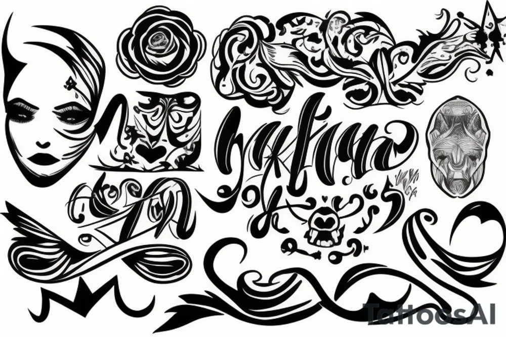 23 outline with shadow tattoo idea