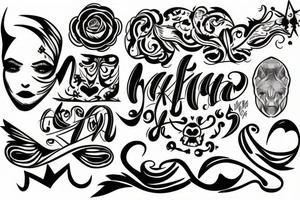 23 outline with shadow tattoo idea