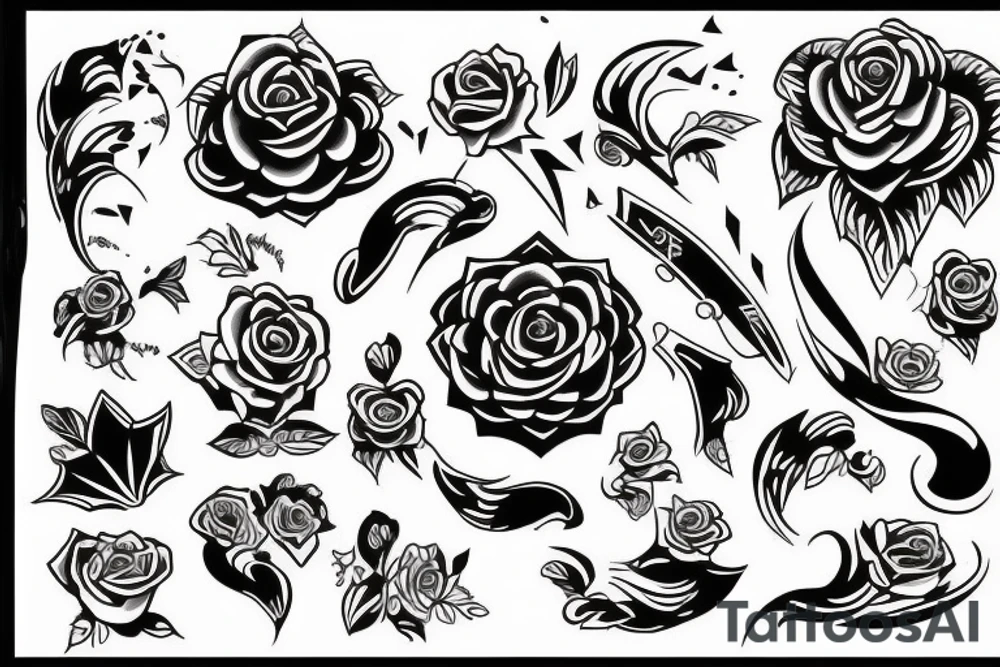 23 outline with shadow tattoo idea