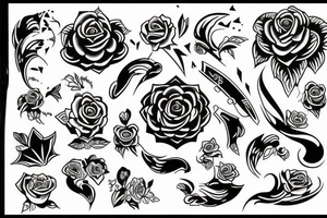 23 outline with shadow tattoo idea