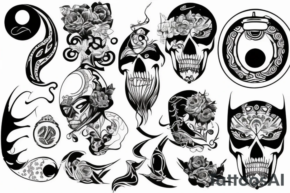 23 outline with shadow tattoo idea