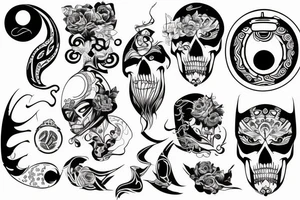 23 outline with shadow tattoo idea