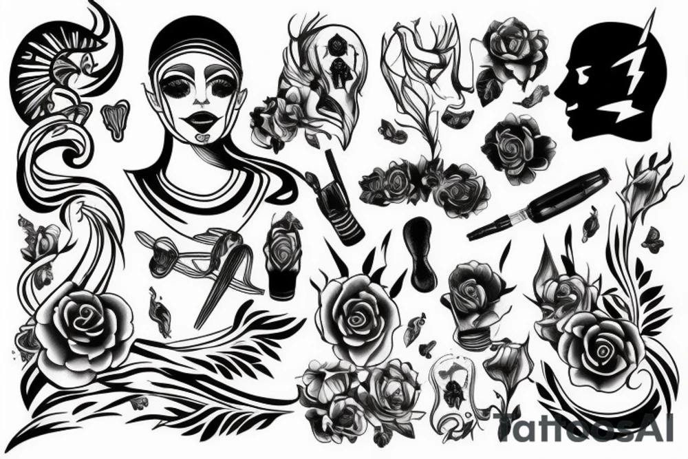 23 outline with shadow tattoo idea