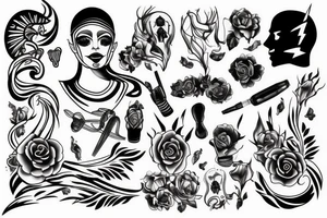 23 outline with shadow tattoo idea