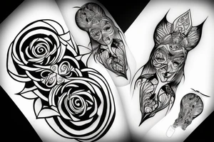 23 outline with shadow tattoo idea