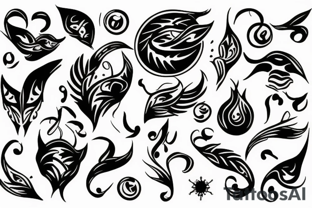 23 outline with shadow tattoo idea