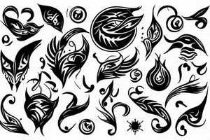 23 outline with shadow tattoo idea