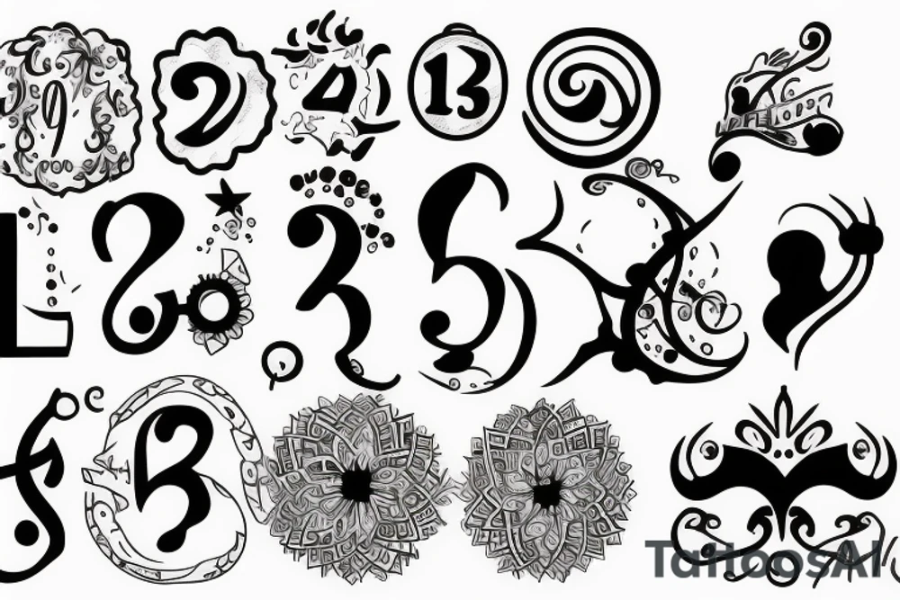 numbers tattoo idea
