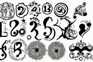 numbers tattoo idea