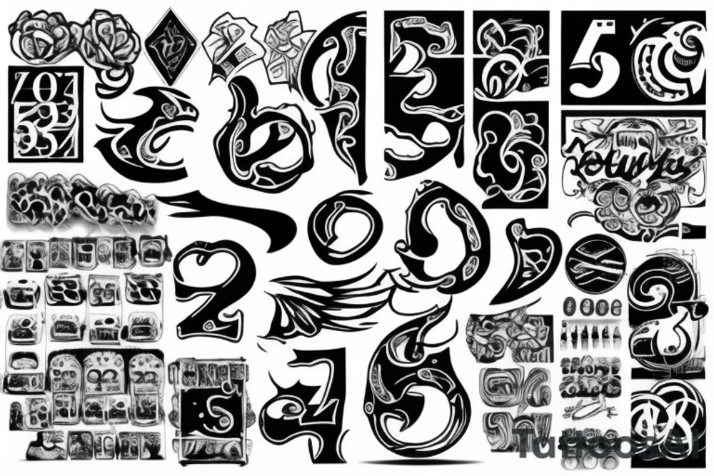 numbers tattoo idea