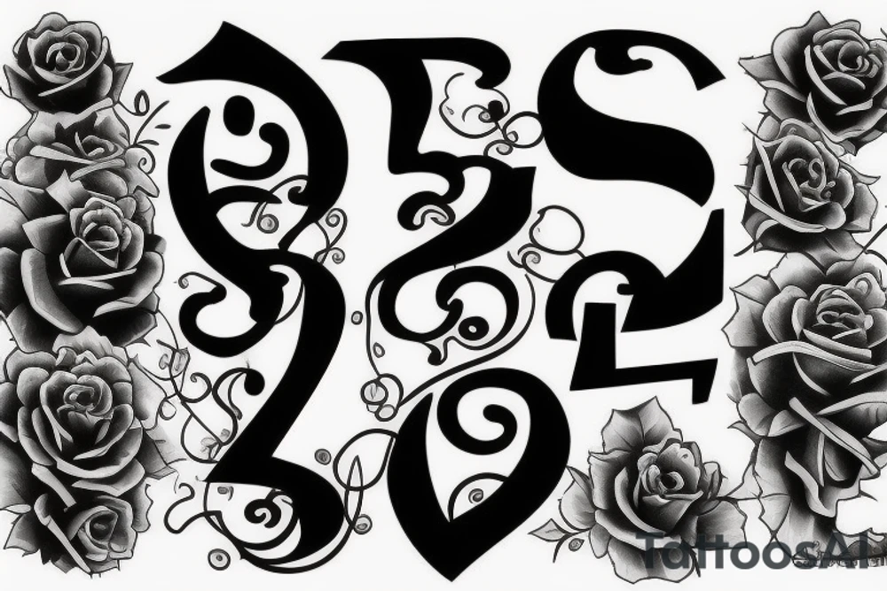 numbers tattoo idea