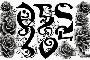 numbers tattoo idea