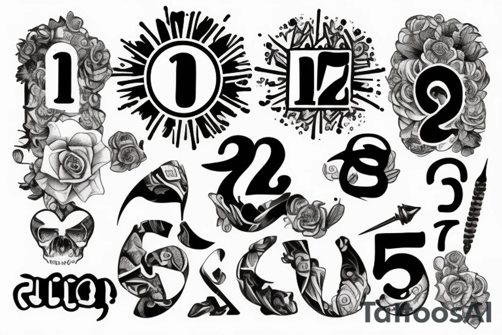 numbers tattoo idea