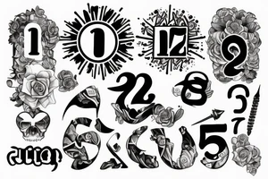 numbers tattoo idea