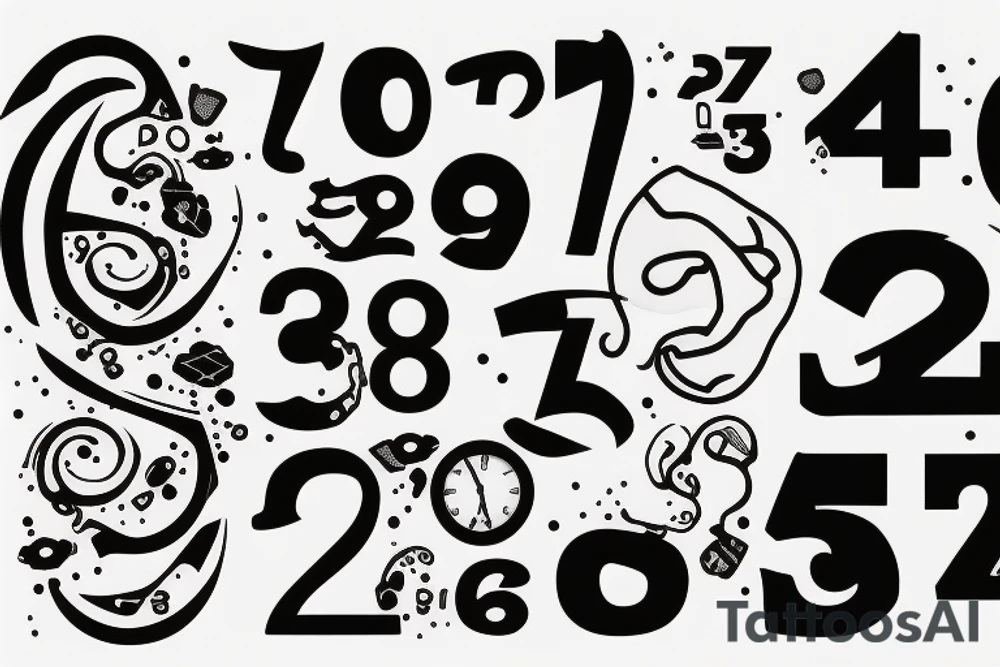 numbers tattoo idea