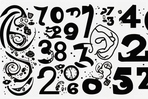 numbers tattoo idea