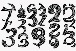 numbers tattoo idea