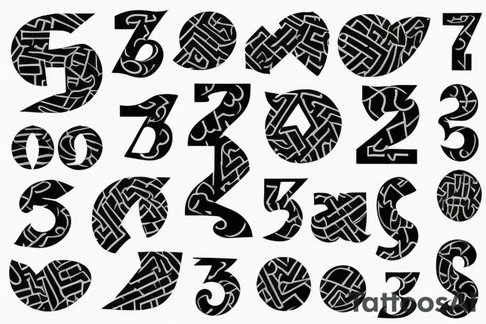 numbers tattoo idea