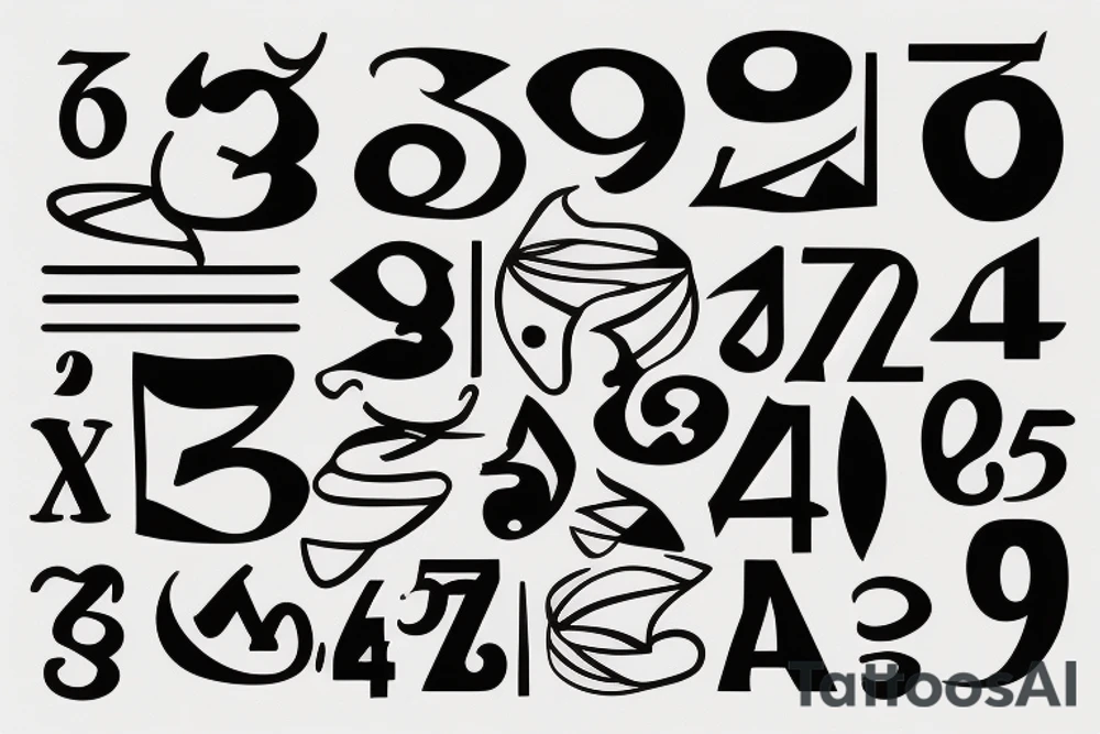 numbers tattoo idea