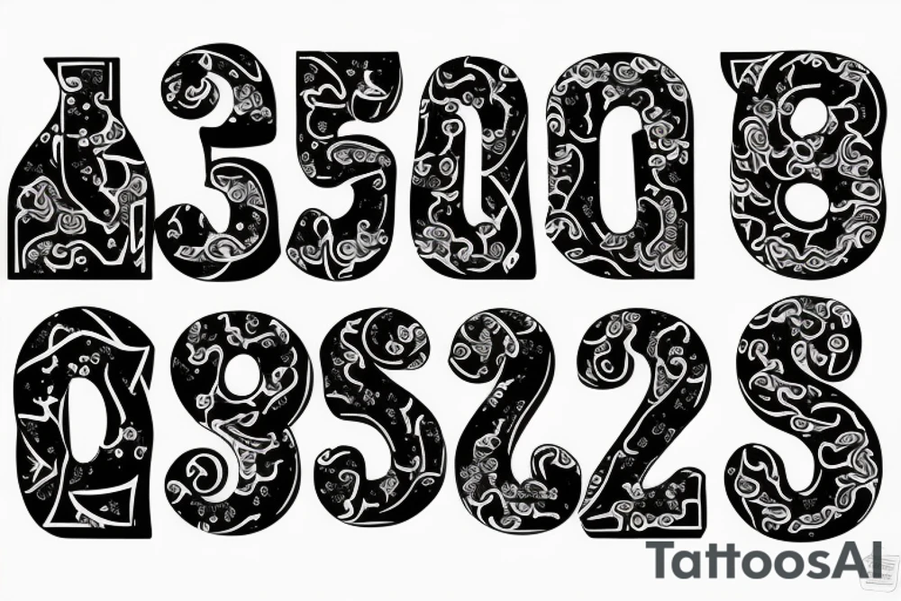 numbers tattoo idea