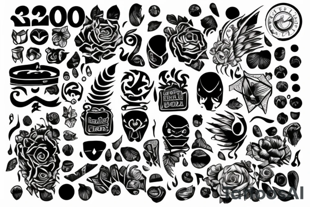 number 23 with shadow tattoo idea