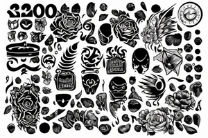 number 23 with shadow tattoo idea