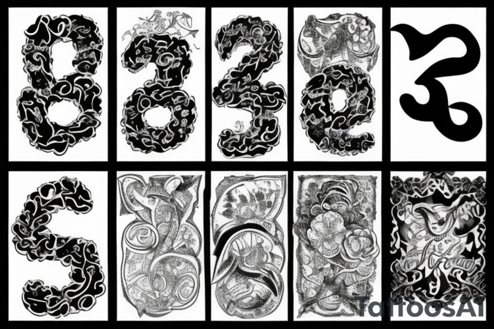 number 23 with shadow tattoo idea