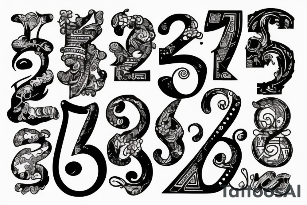 numbers tattoo idea