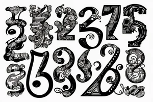 numbers tattoo idea