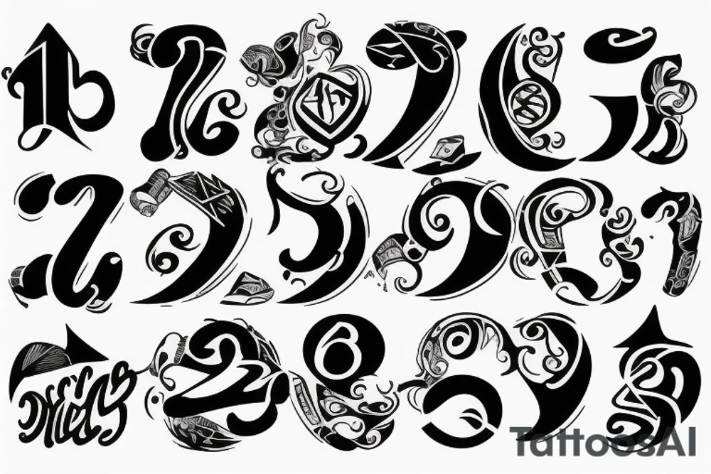 numbers tattoo idea
