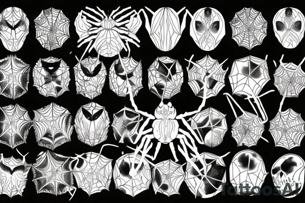 orb weaver with a web tattoo idea