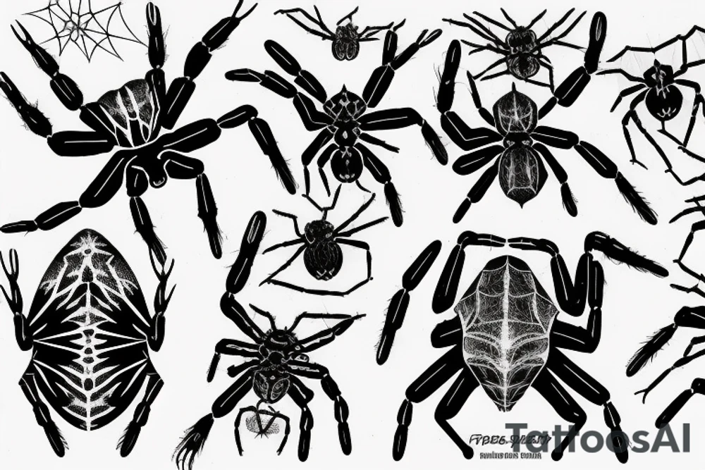 orb weaver with a web tattoo idea