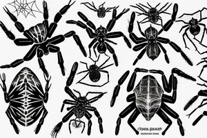 orb weaver with a web tattoo idea