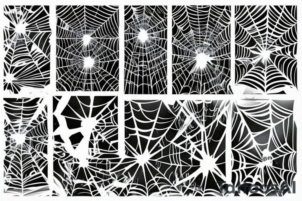 orb weaver web foilage tattoo idea