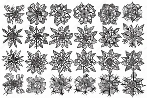 spider web with flowers tattoo idea