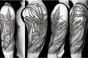 orb weaver web plants tattoo idea