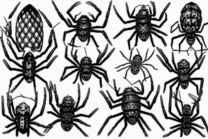 orb weaver web plants tattoo idea