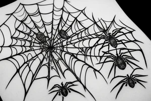 orb weaver web plants tattoo idea