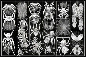 spider in garden with web tattoo idea