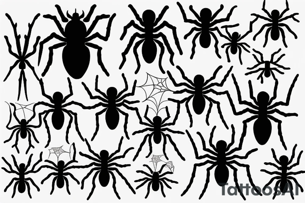 spider in garden with web tattoo idea